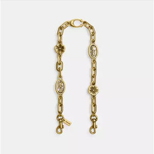 Coach Horse & Carriage Chain Strap In Brass/Brass CX180 NWT